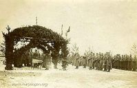 Богослужение во время ротного праздника. 1916г. — Фотографии Михаила Яковлевича Черепанова времен Первой мировой войны.