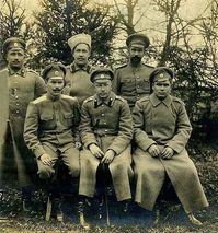 Группа офицеров. 24-й саперный батальон. 1916г. — Фотографии Михаила Яковлевича Черепанова времен Первой мировой войны.