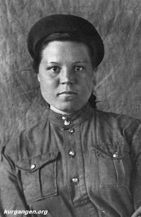 Мишкинский район, деревня Суханово — Григорьева (Суханова) Мария Васильевна. г. Челябинск, 1946г. Фото из домашнего архива Михаила Суханова (Курган).
