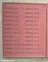 Курганская область, рабочий поселок Каргаполье-31 — Памятник погибшим на Великой Отечественной войне. Фото Владимира Шевцова, 2010 год.
