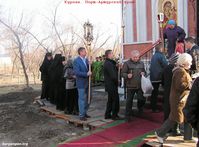 Курган. Храм во славу иконы "Торжество Пресвятой Богородицы" Порт-Артурской — Освящение храма 8 апреля 2012 года. Фото Владимира Шевцова.