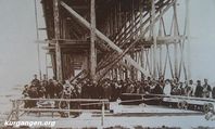 Сибирская железная дорога в Курганском уезде — Молебен при начала сборки моста у города Кургана