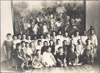 Город Курган. Детские сады — В детском саду по ул. Красноармейской (Томина), ок. 1943 года. Фото из домашнего архива Меньщиковой Е.В. (Курган).