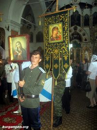 Мишкино. Празднование иконы "Торжество Пресвятой Богородицы" (Порт-Артурской) - 10 — На литургии. Фото Николая Павлова, 2009.