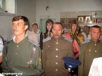 Мишкино. Празднование иконы "Торжество Пресвятой Богородицы" (Порт-Артурской) - 07 — На литургии. Оренбургские казаки. Фото Николая Павлова, 2009.