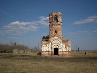 Село Островное Мишкинского района Курганской области - 02 — Здание Троицкой церкви (была построена в 1868-69гг.). Фото Владимира Шевцова, 2009.