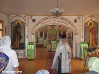 Село Лесниково Кетовского района Курганской области - 07 — Церковь во имя Сергея Радонежского. Настоятель храма - священник Евгений Смирнов. Фото Николая Павлова, 19.08.2010.