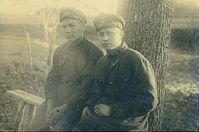 1932.07.16 — Вязников Петр Георгиевич (справа), г. Витебск, артдивизион.